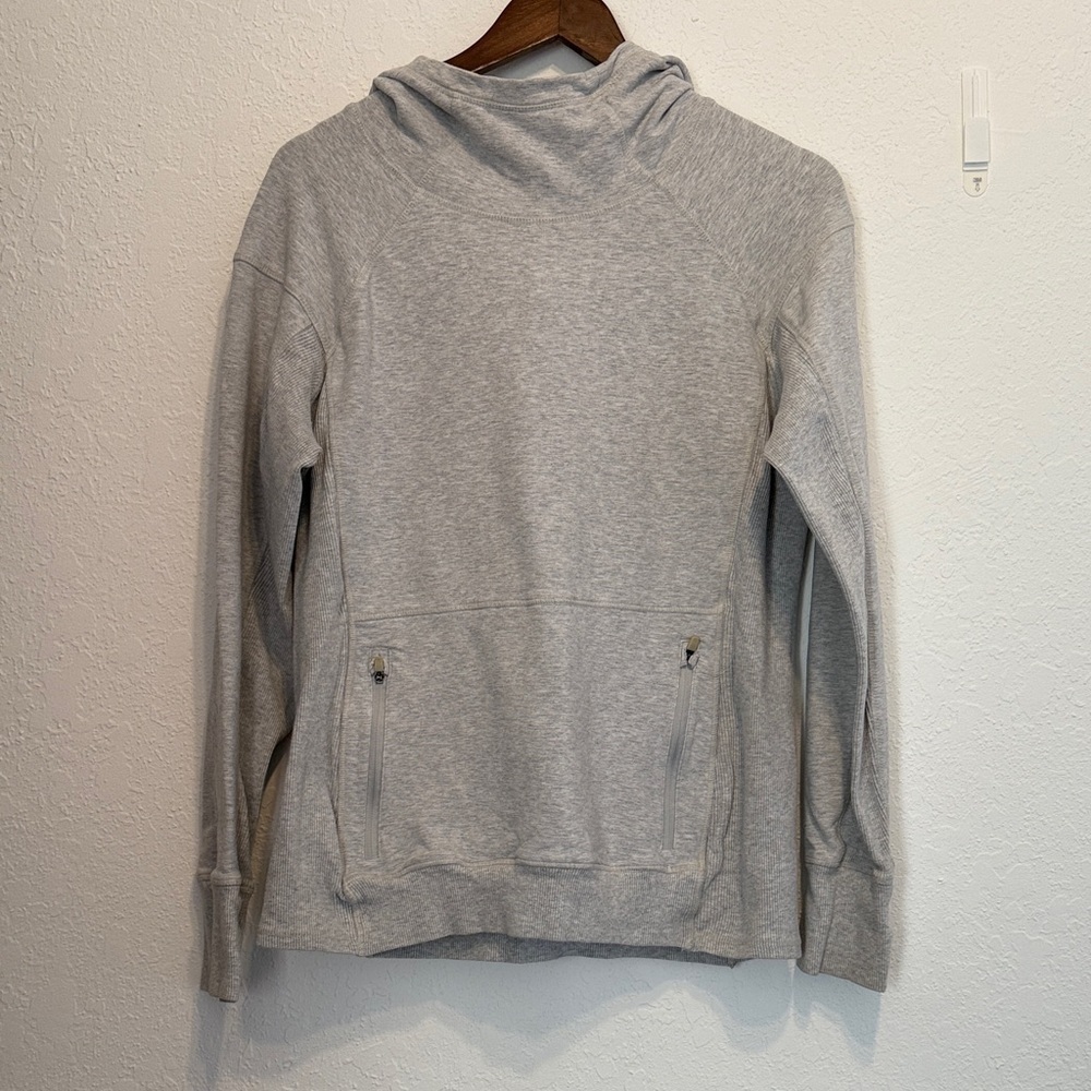 90 Degree By Reflex Gray Hoodie Sweater Women’s Activewear Jacket Size M Cowl